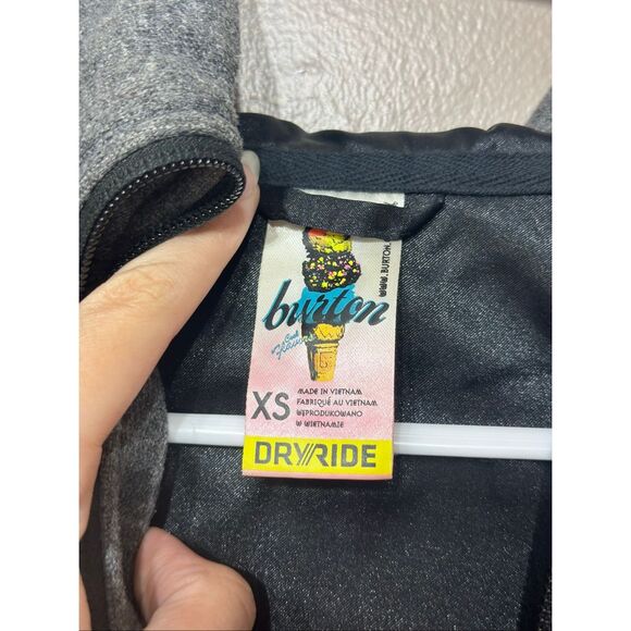Burton Dry Ride Gray Full ZIp Up Hooded Snowboarding Winter Vest Women's XS - Picture 5 of 13